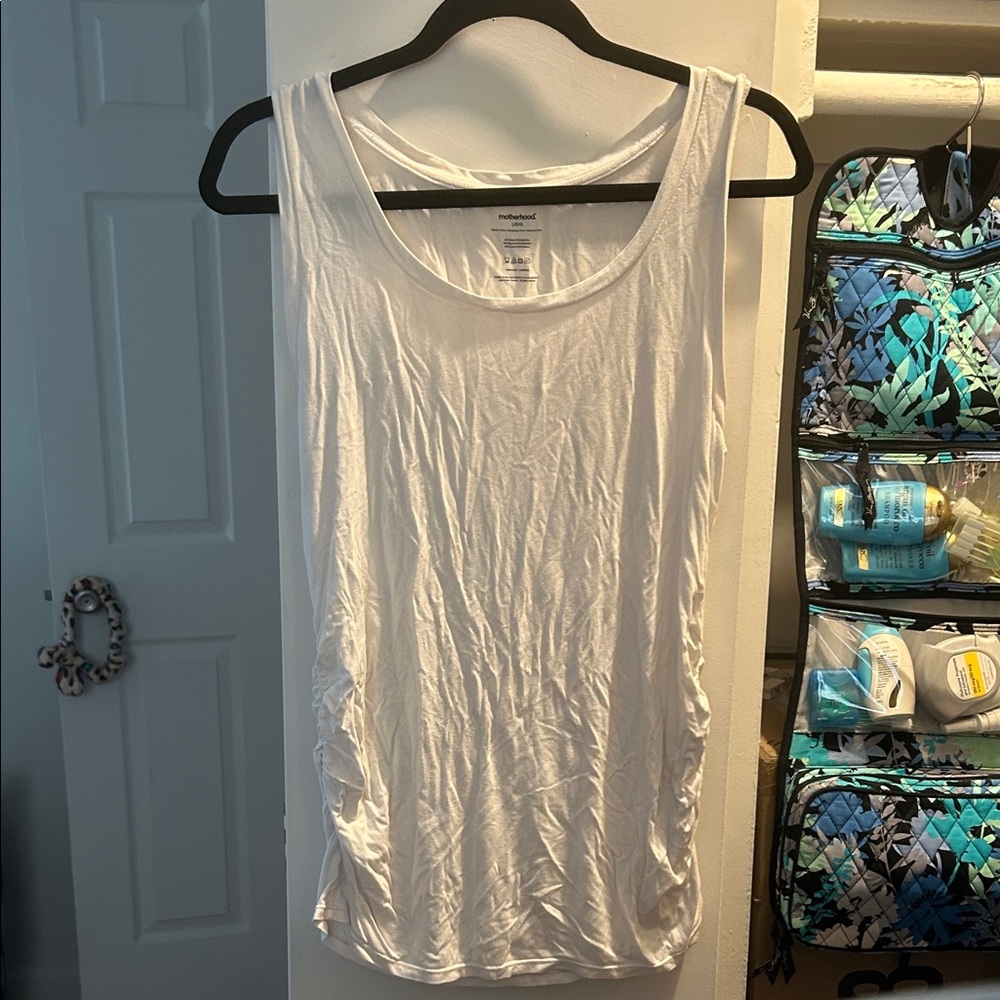 Motherhood Classic White Tank Top